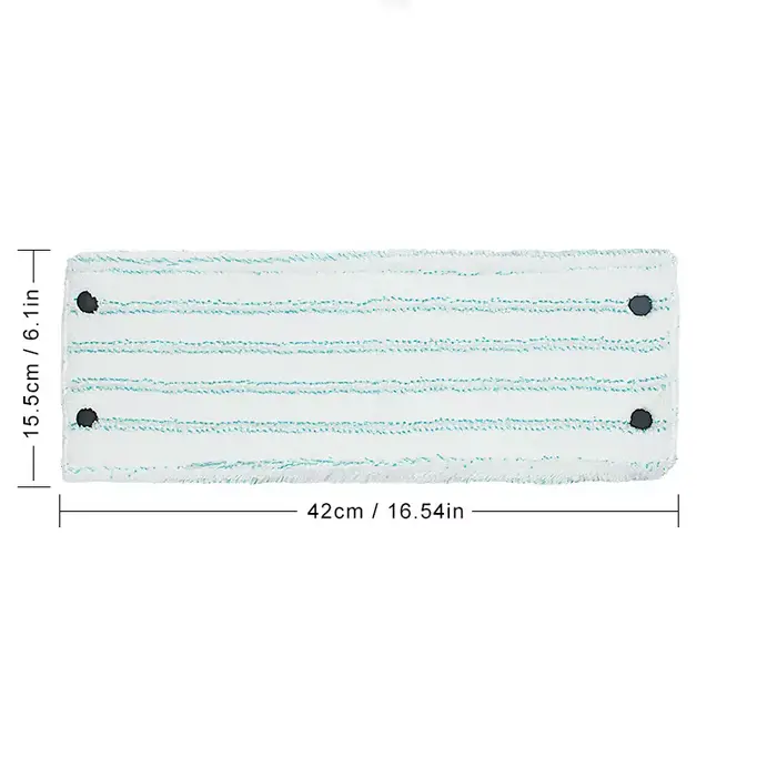 Serpillière plate de remplacement pour support Leifheit, 42x15cm, utilisation sèche, tampon de livre