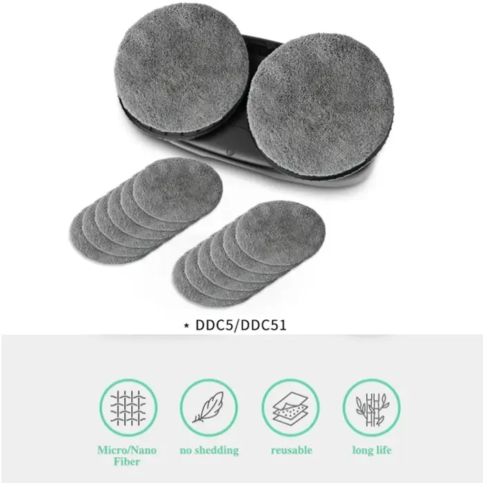 Pour HUTT DDC5 DDC55 paquet de pièces nettoyeur de vitres électrique Robot chiffon vadrouille Kits de vêtements de