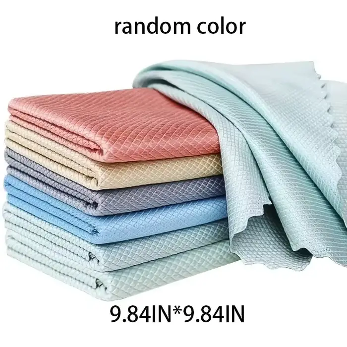 Pack de 3 lingettes humides en microfibre non tissée pour nettoyage sans traces de vitres miroirs et vitres de voiture