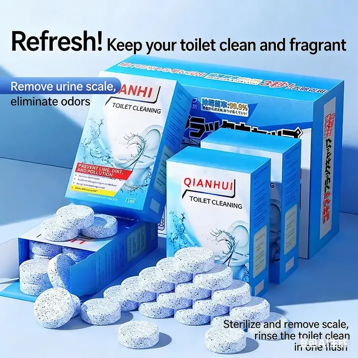 Tablettes effervescentes pour toilettes