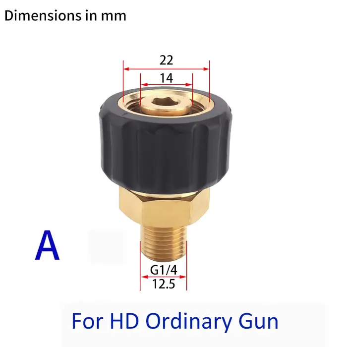Adaptateur de Lance à mousse pour nettoyeur haute pression, connecteur de buse de pistolet à mousse