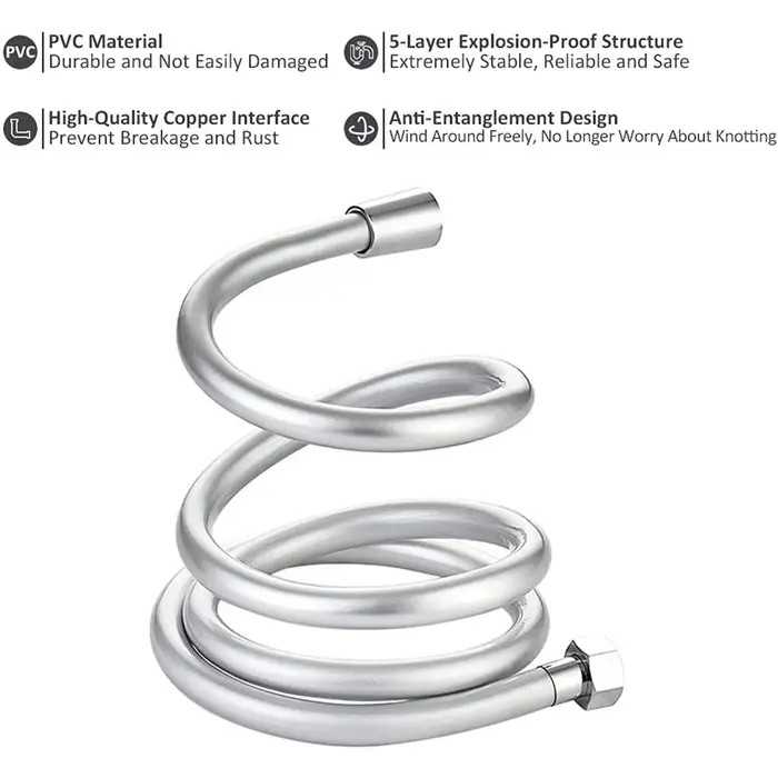 Tuyau flexible pour pommeau de douche en PVC