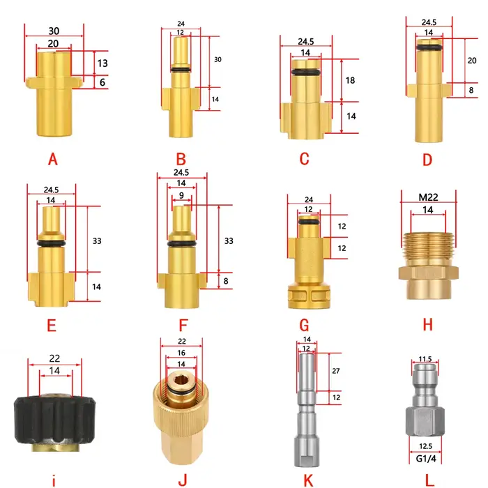 Adaptateur de baïonnette pour pistolet nettoyeur haute pression