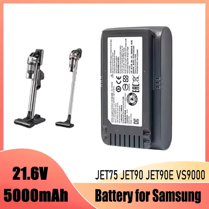 100% batterie de balayeuse originale VCA-SBT90 pour Samsung Vs9000 Jet90 Jet75 Jet90E