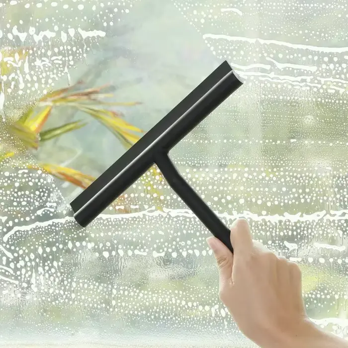 Raclette de douche, essuie-glace pour vitres, grattoir en Silicone, brosse de nettoyage à Long manch