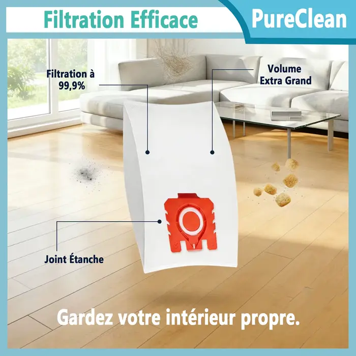 Sacs d'aspirateur FJM 3D Efficiency pour Miele Hoover Dust Bag Complete C1