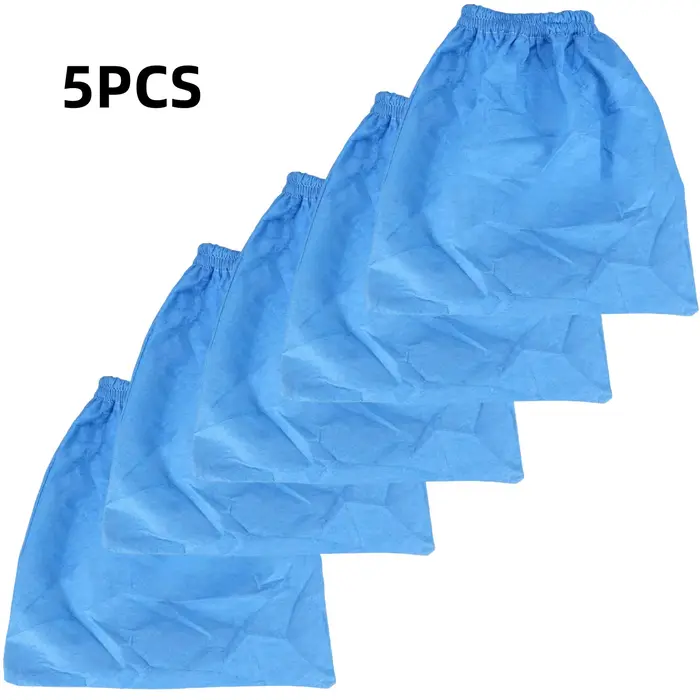 Sacs textiles pour aspirateur sec et humide Parkside, 5 pièces, 13.2x12.8x4.3cm, bleu, filtre sec