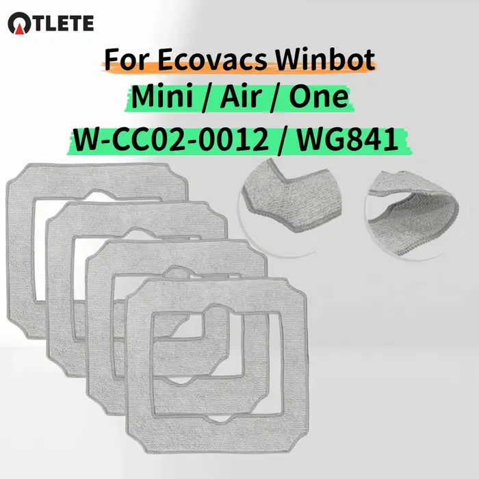 Pièces de rechange pour nettoyeur de vitres automatique Ecovacs Winbot (Mini/Air/One/W-CCO2-OO12)