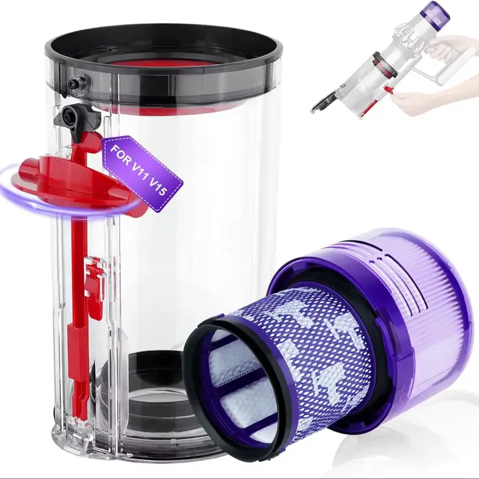 Poubelles adaptées aux aspirateurs V11 V15 SV14 SV15 SV22, remplacement du bac à poussière V10 + fil