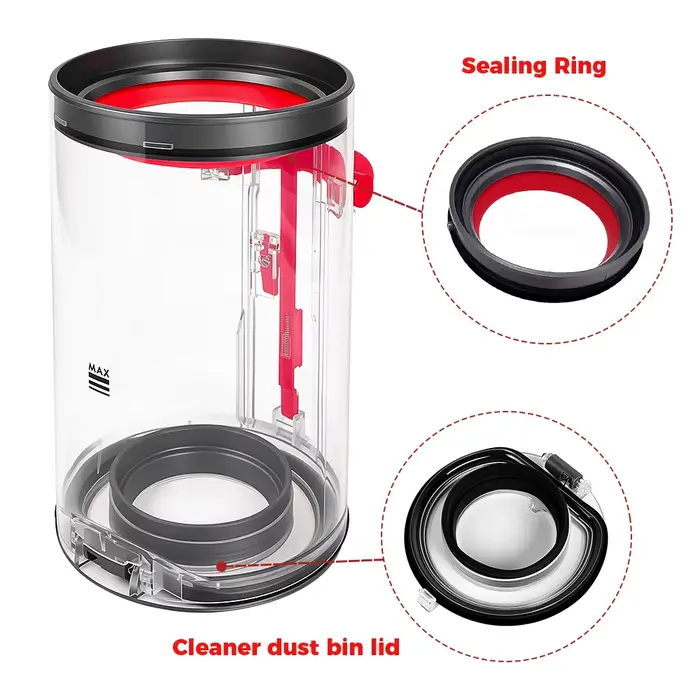 Grand bac à poussière pour aspirateur Dyson V10 SV12