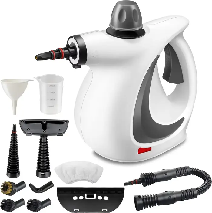 Nettoyeur vapeur portatif pressurisé pour la maison, pompe à eau puissante, 9 accessoires, stérilisa