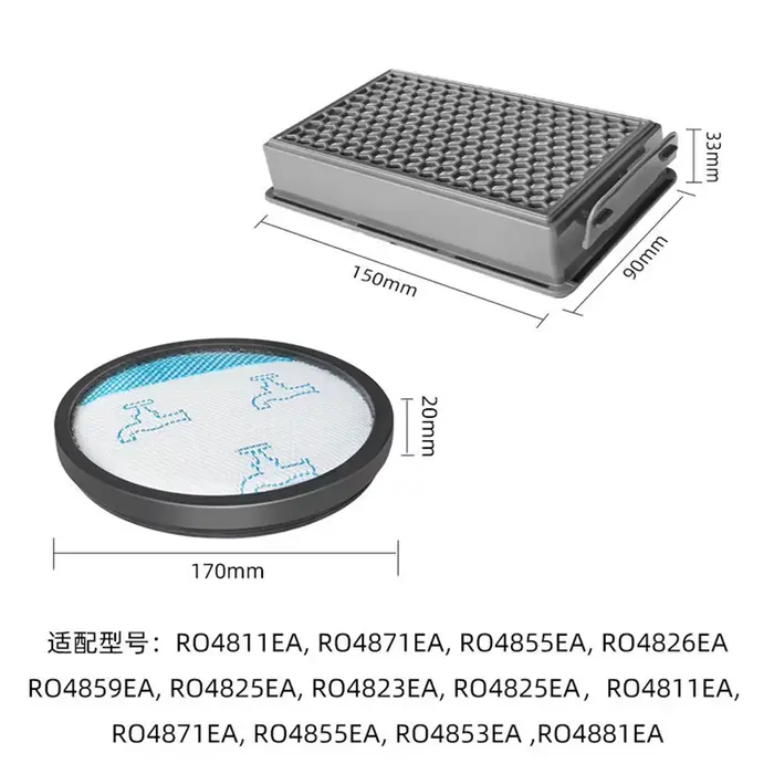 Ensemble de filtres de Protection de moteur d'aspirateur pour Rowenta RO4825EA Compact Power XXL RO4825 RO4871 TW48