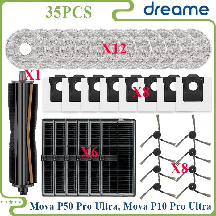 Pièces de rechange pour aspirateur Robot Mova P50 Pro Ultra