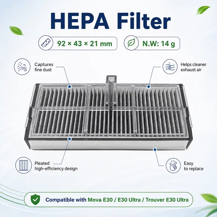 Pièces détachées pour aspirateur robot Dreame Mova E30/Mova E30 Ultra/Trouver E30 Ultra : brosse principale