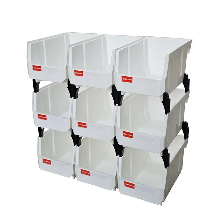V2 couleur blanche 200*130*110mm atelier marchandises étagères organisateur bac empilable Multi outi