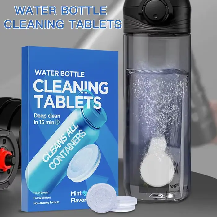 Bouteille d'eau effervescente pour détartrage et nettoyage de cuisine