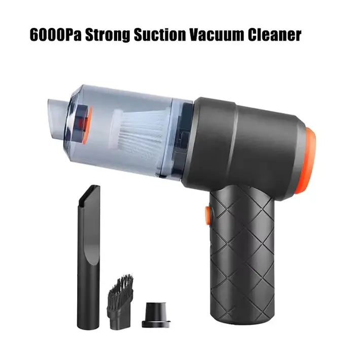 Aspirateur portable pour voiture 6000PA, pompe USB portative, pratique pour la maison, le bureau et le nettoyage des poils d'animaux