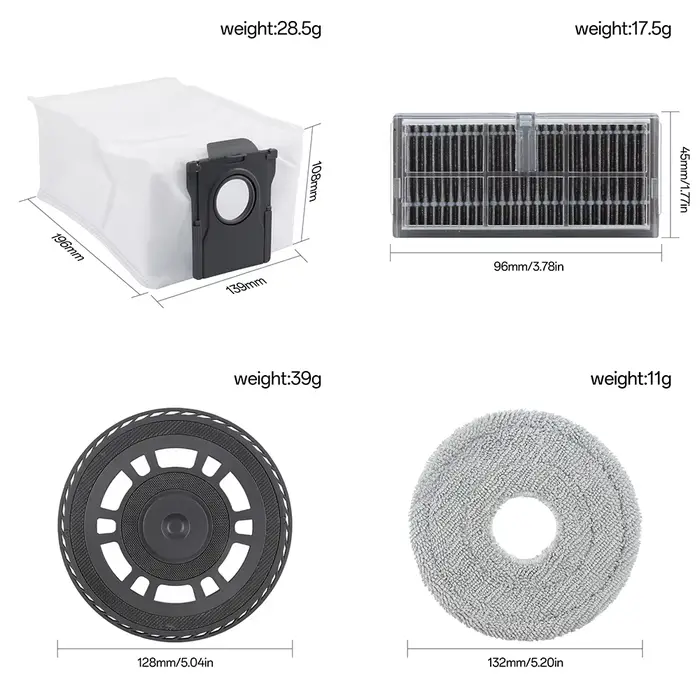 Kit d'accessoires pour aspirateur Dreame L40 /X40 Ultra /X40 Pro