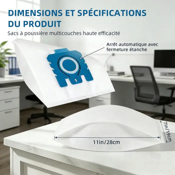 Sacs à poussière GN de remplacement compatibles avec les aspirateurs Miele Hoover GN