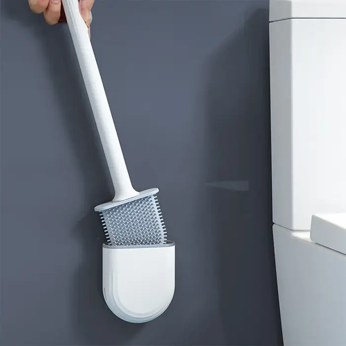 Brosse de Toilette Murale en Silicone avec Support à vaccage Rapide, Outil HOTool pour Livres