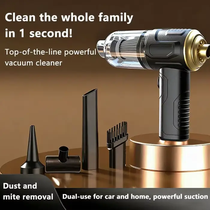 Aspirateur portable sans fil 5-en-1 pour voiture, haute puissance, rechargeable, pour usage domestiq