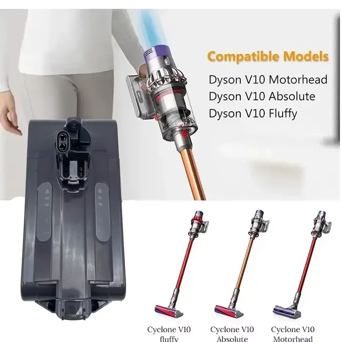 100% pour Dyson V10 batterie V10 Animal absolu moelleux aspirateur sans fil nouveau 25.2V 6000mAh-12800mAH