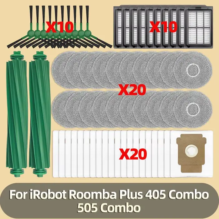 Pièces d'aspirateur combinées pour iRobot Roomba Plus 405/505