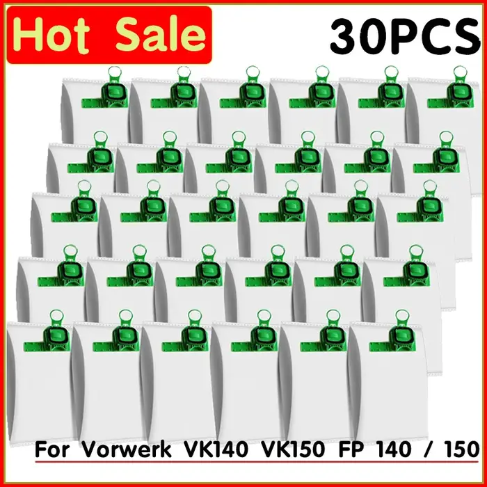 Kit de sacs à poussière compatibles avec Vorwerk Kobold VK140 VK150 FP140 FP150