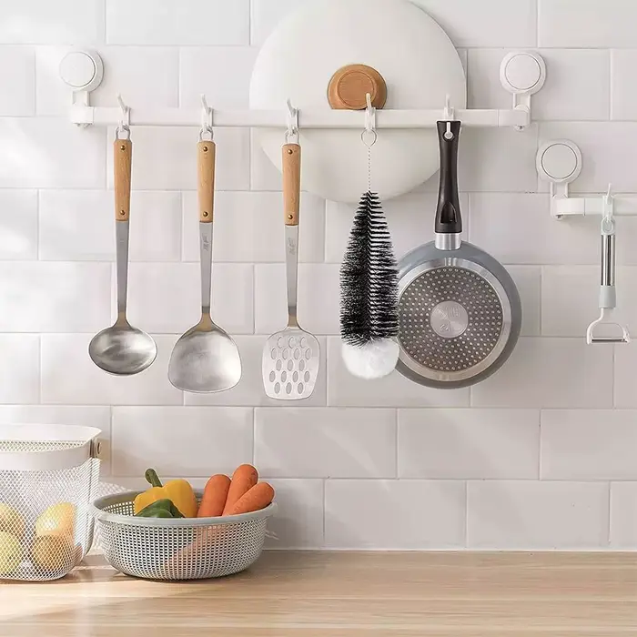Brosse de nettoyage pour bouteilles SodaStream avec manche en bois de hêtre
