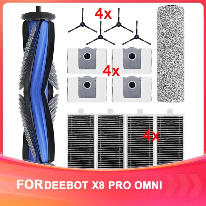 Kit d'accessoires pour aspirateur Robot ECOVACS DEBOT X8 PRO Omni