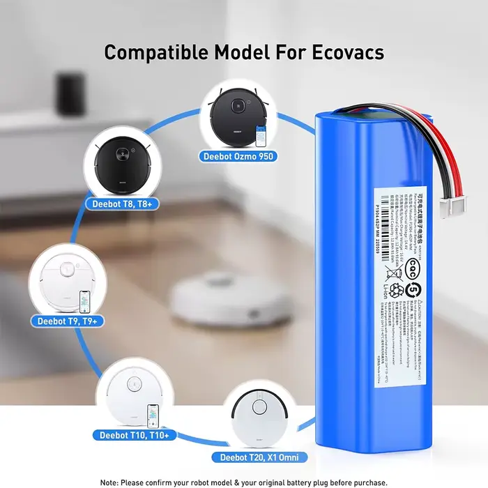 Batterie haute capacité 14.4V pour aspirateur Robot Ecovacs Deebot Ozmo 950