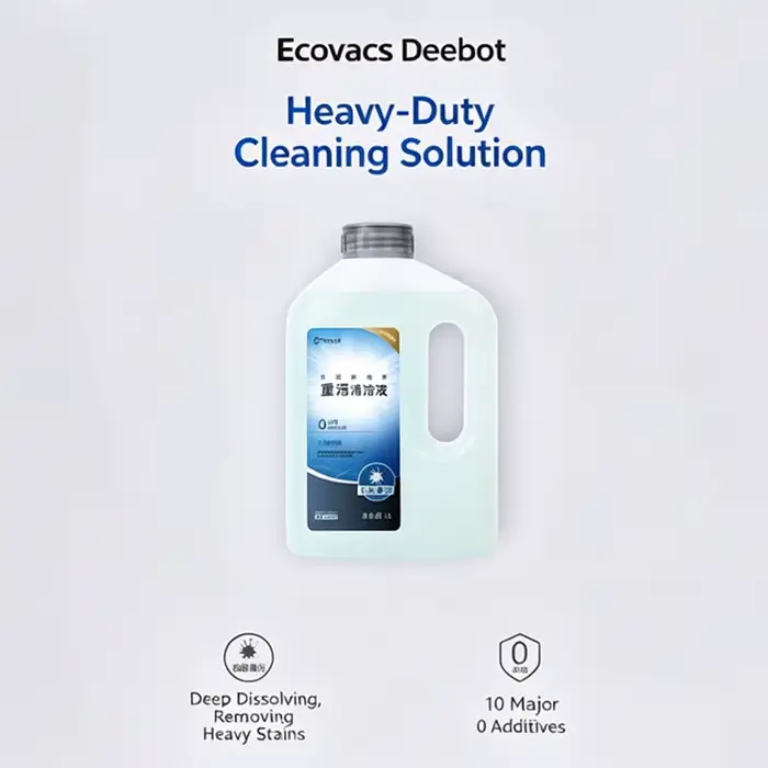 Solution de nettoyage haute performance pour robot aspirateur Ecovacs (1L) pour la famille DEEBOT X11/accessoires X12 OmniCyclone