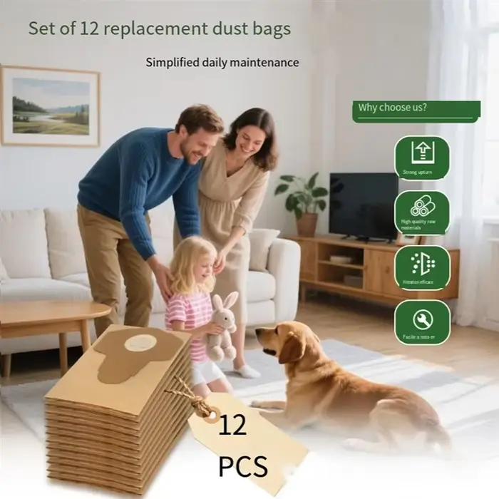 A83G-sacs à poussière pour aspirateur 12 pièces pour modèles Parkside-PWD 25 PWD 30 PNTS 1500 1600 A1