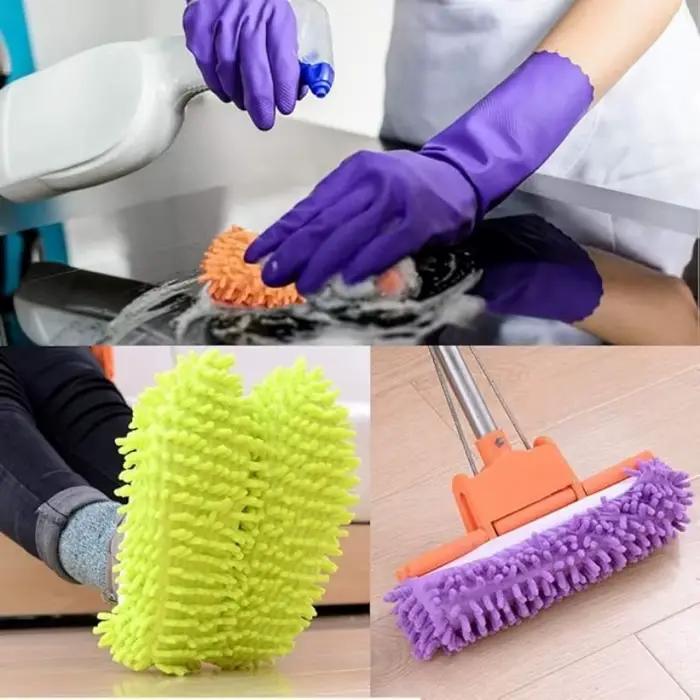 Pantoufles de vadrouille en microfibre réutilisables