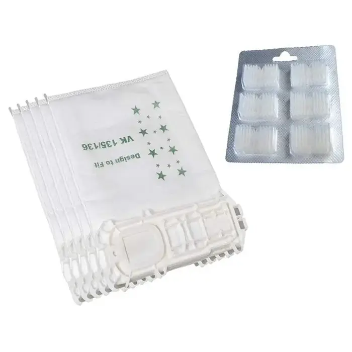 AFOURT-Accessoires pour aspirateur, accessoires de nettoyage, adaptés au Vorwerk VK135 VK136, 20 sacs à poussière + 2 désodorisants