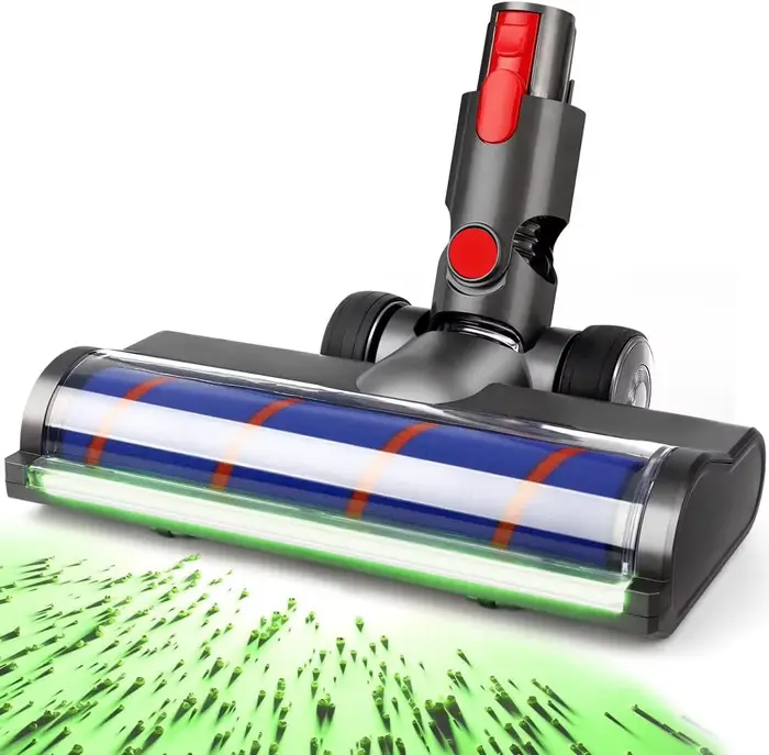 Pour Dyson V7 V8 V10 V11 V15, tête d'aspirateur de détection de poussière LED, fixation moelleuse po