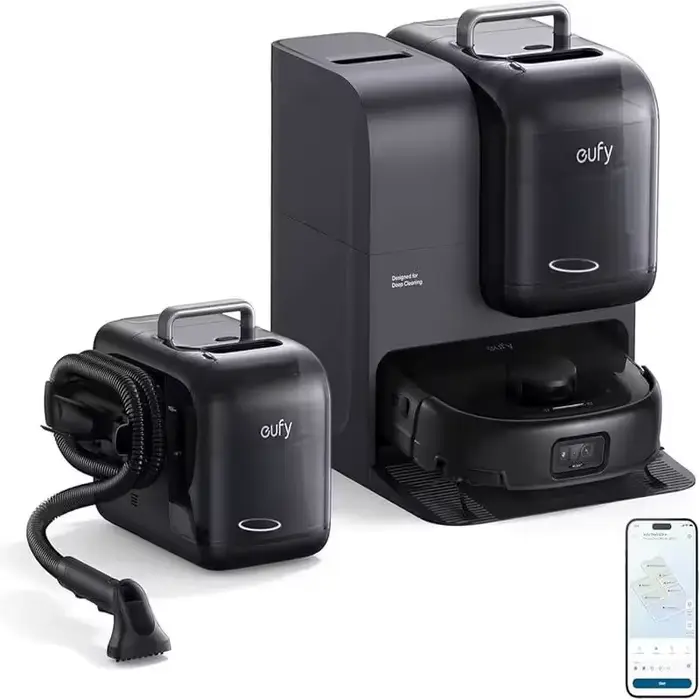 AUTHENTIQUE NOUVEAU eufy E28 Omni Robot Aspirateur et Nettoyeur Combiné, Système HydroJet, avec Nett