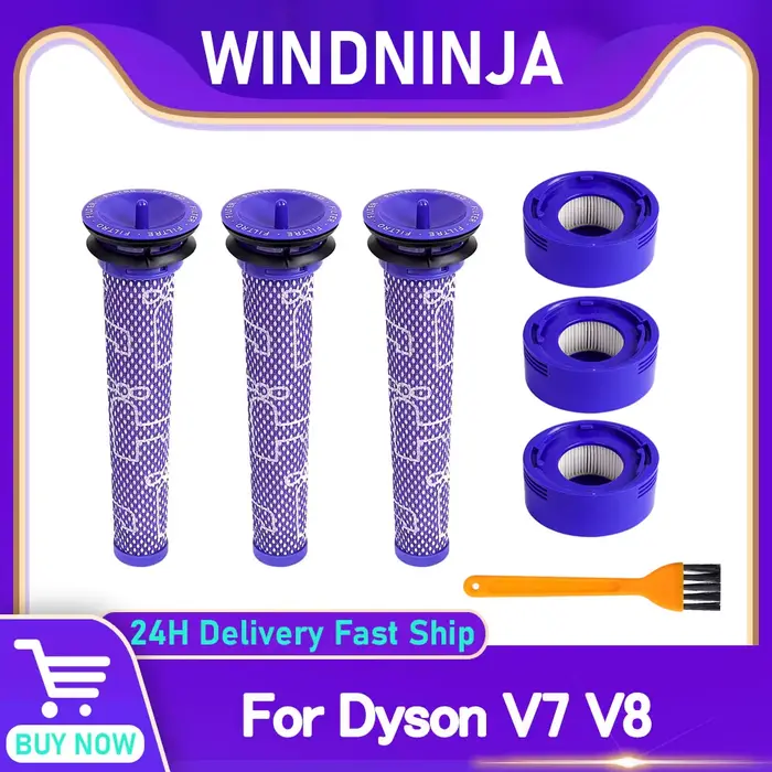 Filtres HEPA et pré-filtres pour aspirateur sans fil Dyson V7 V8 Absolute Animal Motorhead, pièce de rechange, accessoires