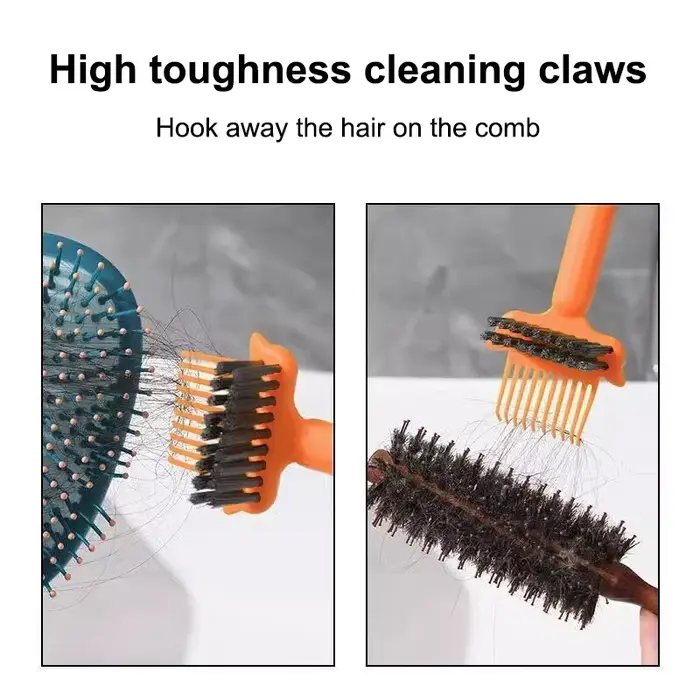 Outil de nettoyage de peigne à cheveux et de brosse à double Action