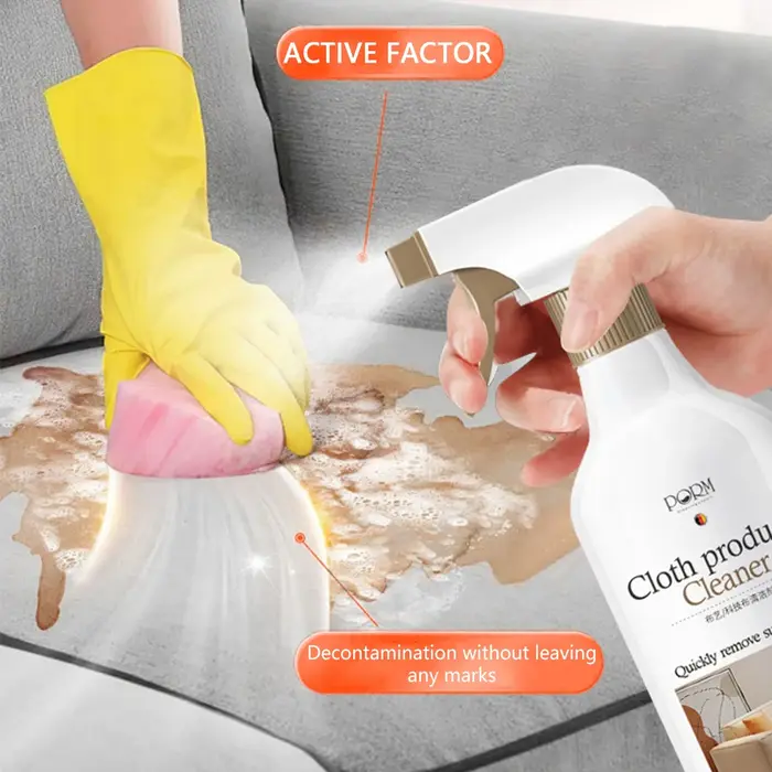 Mousse nettoyante pour canapé Spray de nettoyage à sec tout usage pour tissus 500 ml