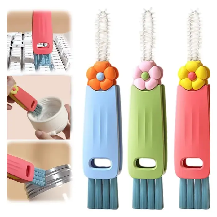 Brosse de nettoyage de couvercle de tasse 3 en 1