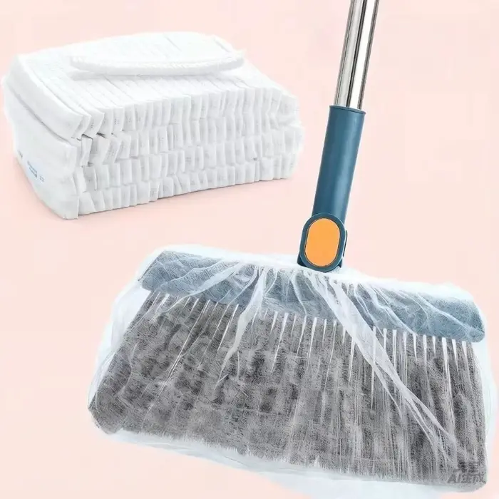 50/100 housses de balai jetables – Adsorption électrostatique pour cheveux et poussière