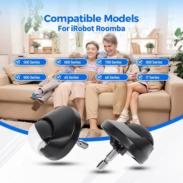 Accessoires pour aspirateur robot IRobot Roomba séries 500, 600, 700, 800, 900, E5, E6, I3, I4, I6, I7, I8, J7, J7+ - Roue pivotante