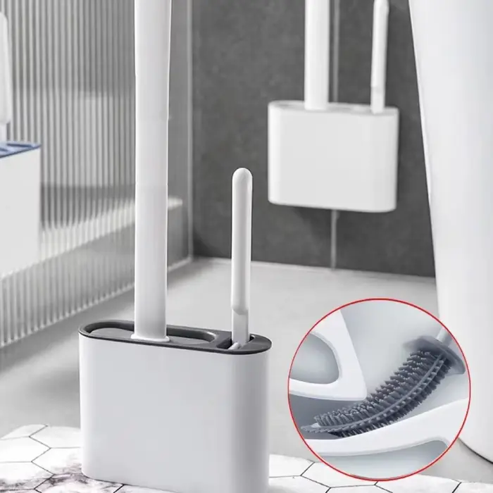 Brosse de Toilette Murale avec Coins Sans Fréquence