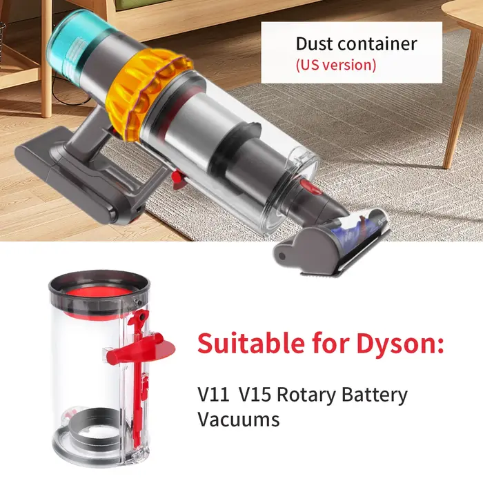 Poubelle pour aspirateur Dyson V6 V7 V8 V10 V11 V15 SV12 DC58 DC59, récipient à poussière de remplacement, boîte de collecte des déchets