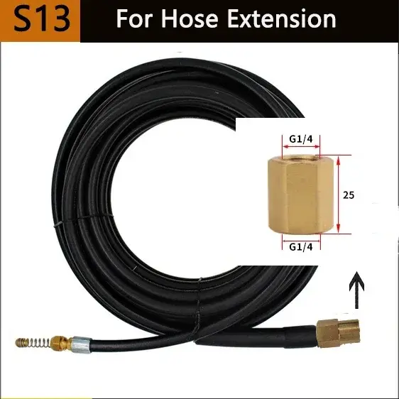 Tuyau de nettoyage d'eau de vidange d'égout 2 ~ 40m, nettoyeur de drague de tuyau pour Karcher Lavor Huter Nilfisk Stihl, tuyau de lavage à haute pression