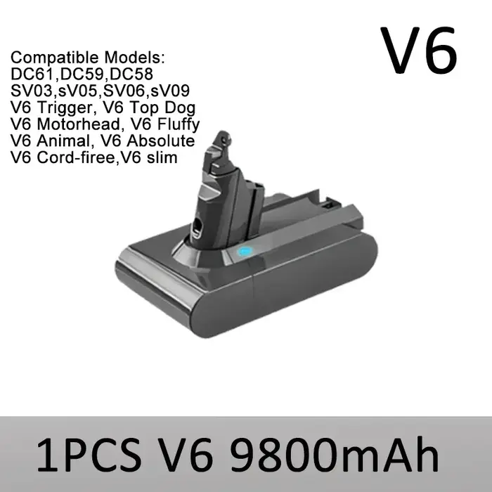 100% nouvelle batterie rechargeable pour aspirateur Dyson V6 V7 V8 série SV07 DC62 DC58 DC31 absolu moelleux Animal Pro Bateria