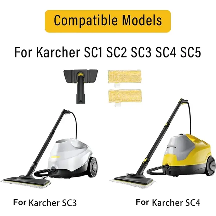 Nettoyeur à vapeur buse à main outil brosse avec tampon de vadrouille en microfibre pour Karcher SC1
