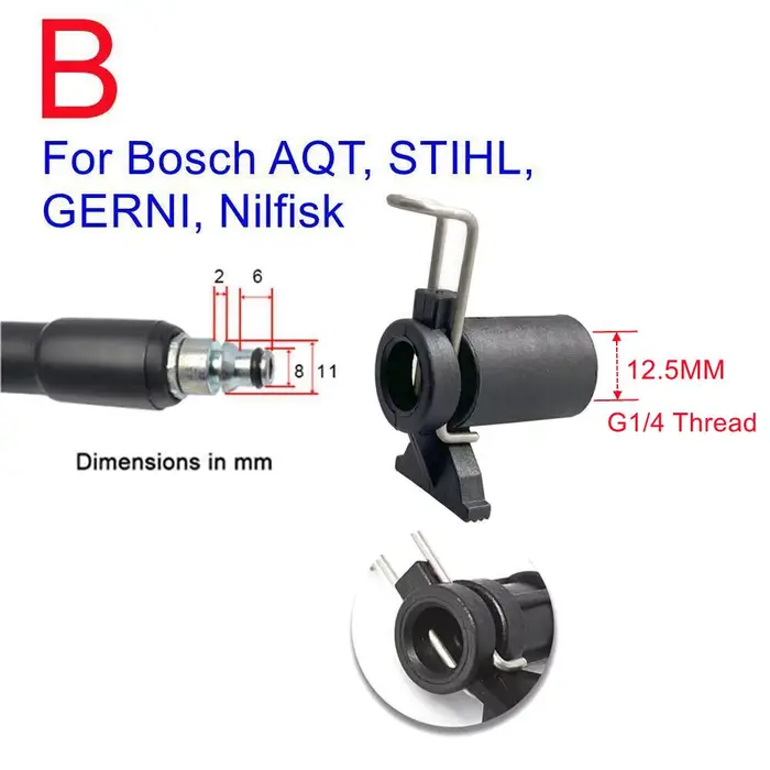 Convertisseur de tuyau de laveuse haute pression pour Karcher Bosch AR Black Decker Patriot Dawoo Nilfisk adaptateur
