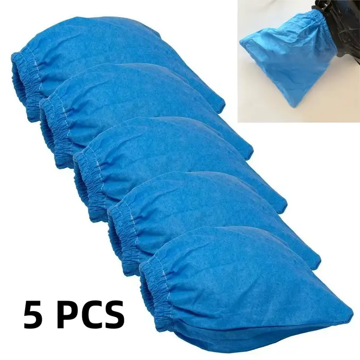 Sacs en textile bleu pour aspirateur à sec, 5 pièces, dimensions 13.2x12.8x4.3cm, pour support Parks